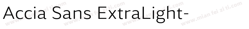 Accia Sans ExtraLight字体转换